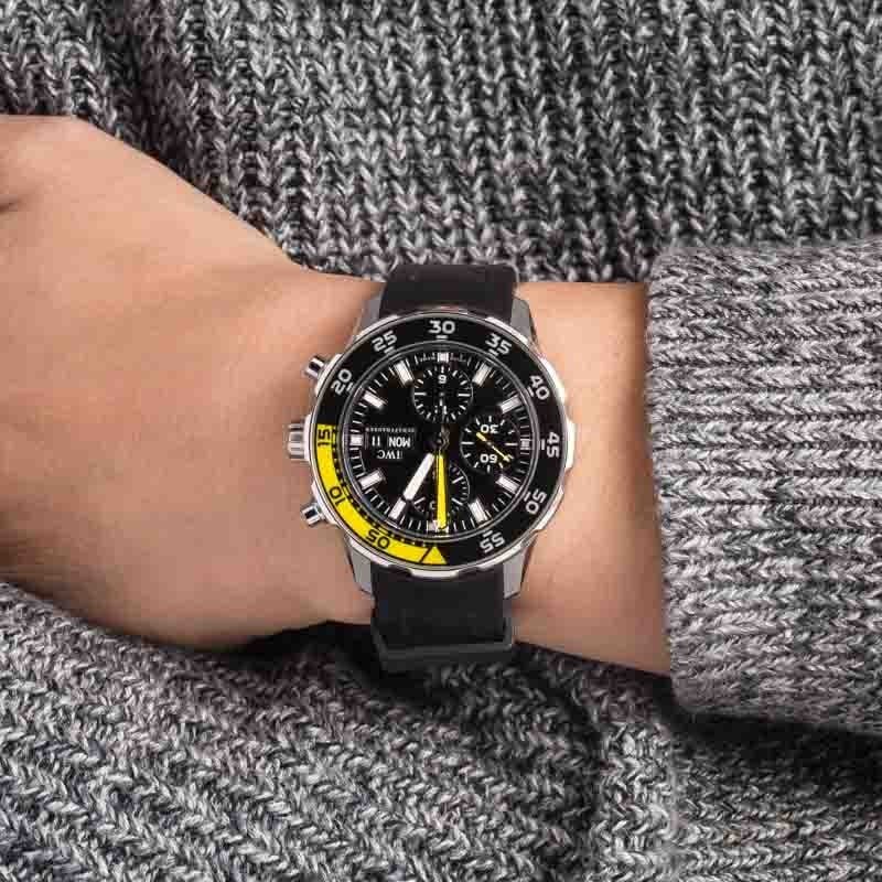 Used IWC Aquatimer Chronograph IW376709 Black Dial