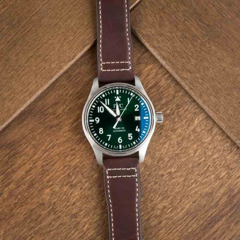 Used IWC Pilot's Watch Mark XX IW328205 Green Dial