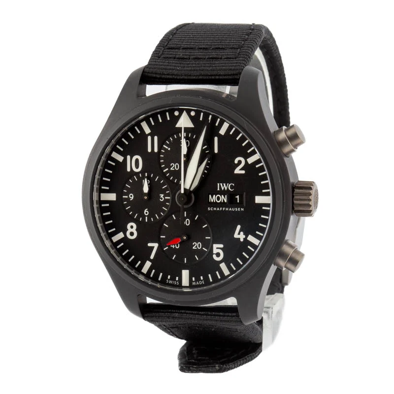 Pre-owned IWC Pilot’s Watch Chronograph TOP GUN IW389101 Black Ceramic