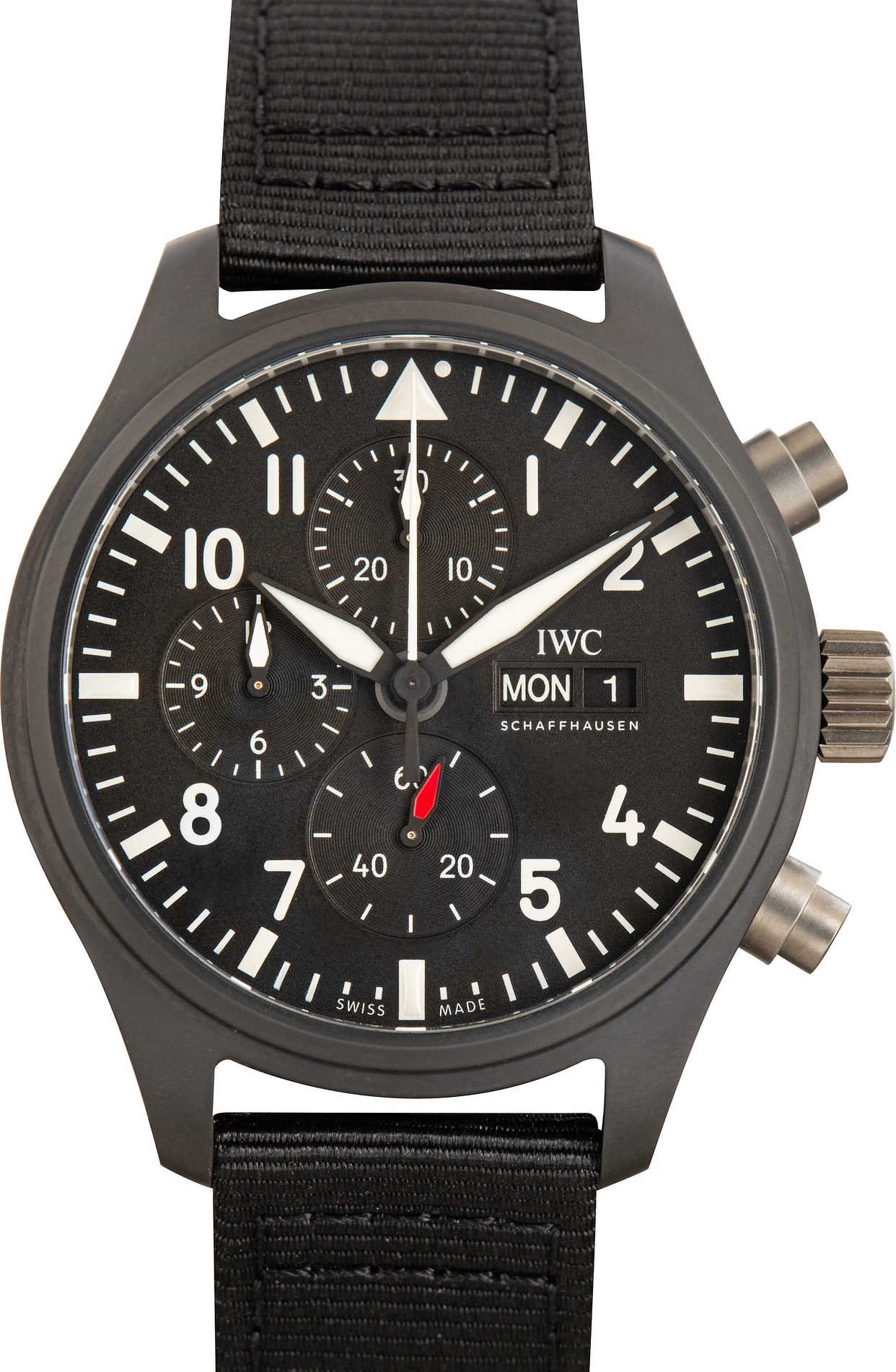 Pre-owned IWC Pilot’s Watch Chronograph TOP GUN IW389101 Black Ceramic