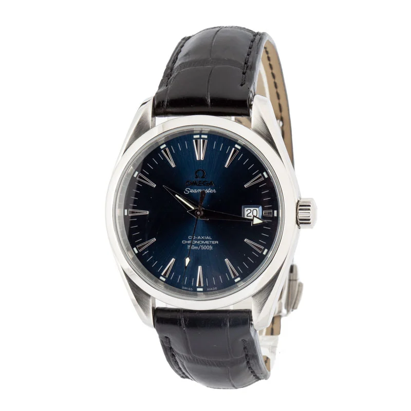 Used Steel Omega Seamaster Blue Dial