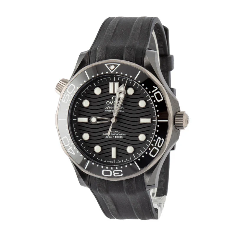 Pre-owned Omega Seamaster Diver 300M Black Ceramic