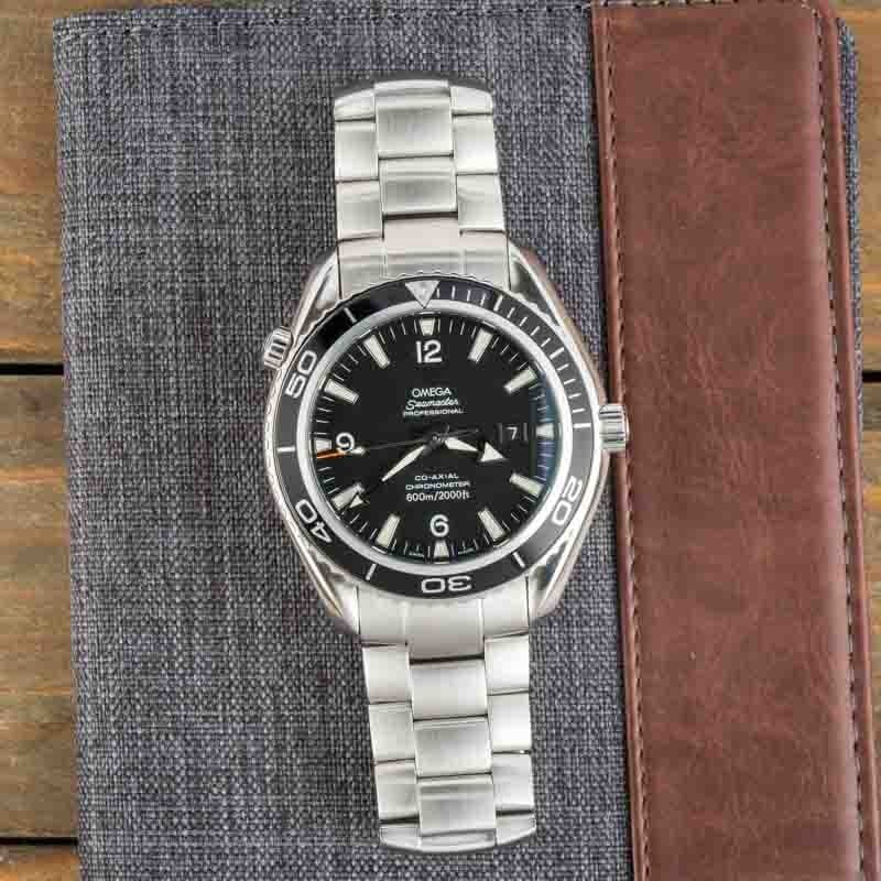 Used Omega Seamaster Steel Planet Ocean 2200.50.00 Black Dial