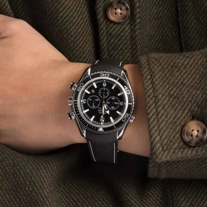 Used Omega Seamaster Planet Ocean 600M Black Chronograph Dial