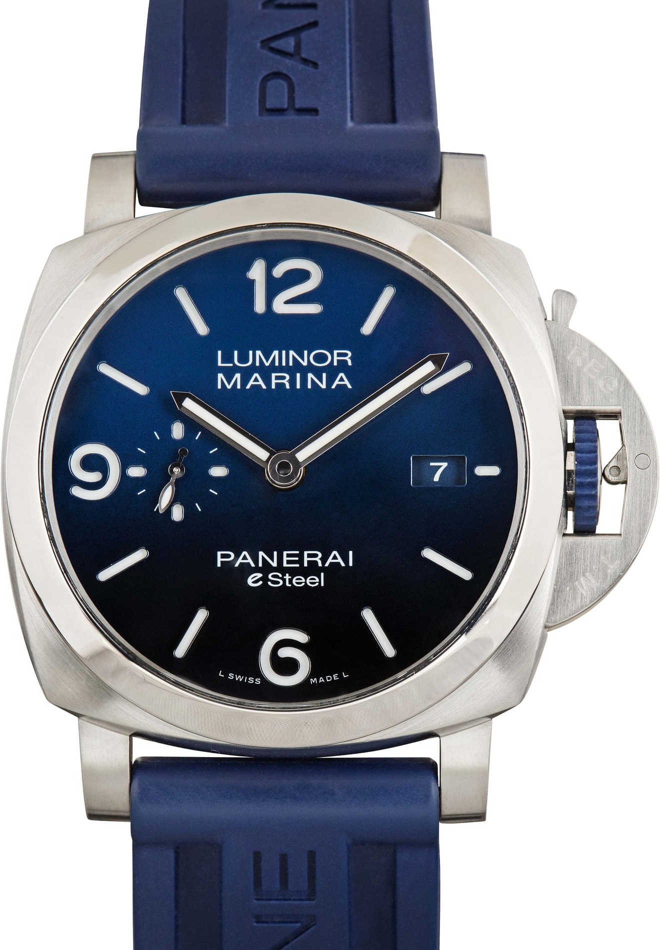 Pre-owned Panerai Luminor Marina Blu Profondo PAM01157 Blue Dial