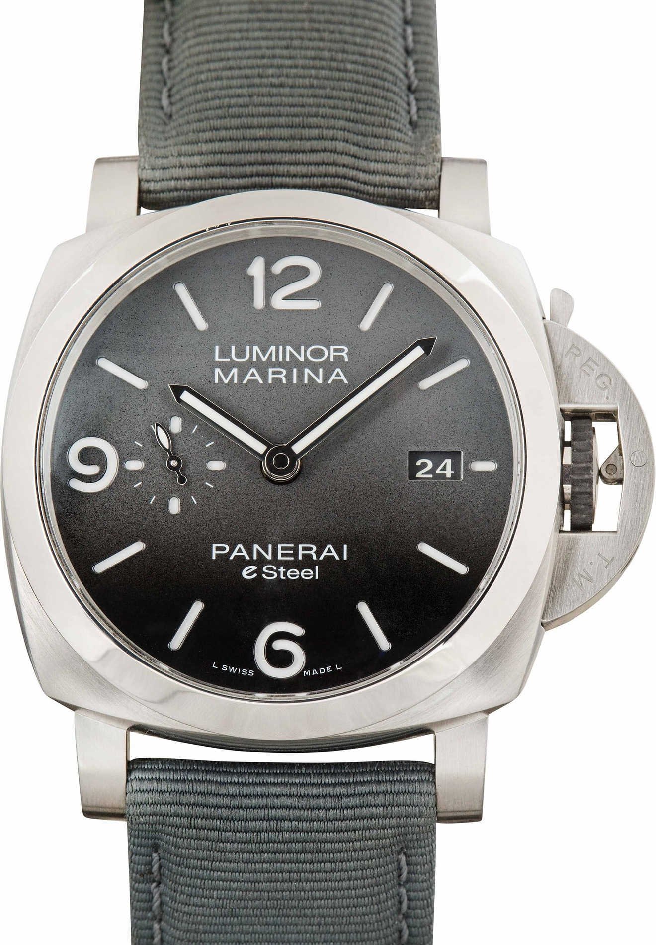 Used Panerai Luminor Marina Grigio Roccia PAM01358 Stainless Steel