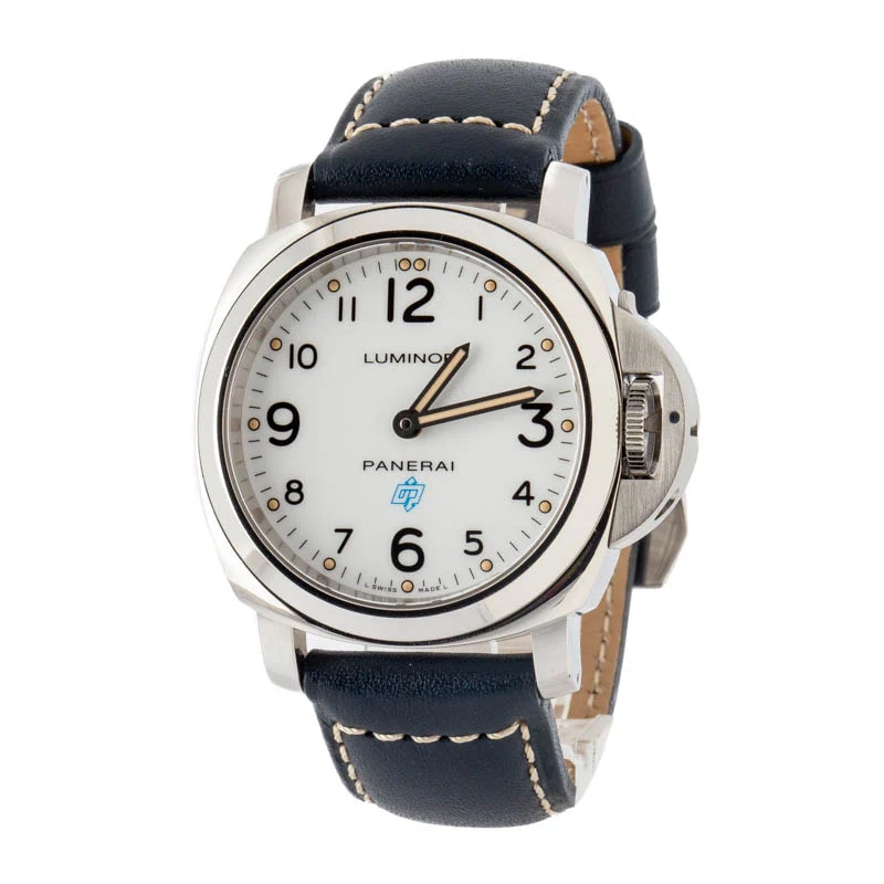 Pre-owned Panerai Luminor Base Logo PAM00630 White Dial