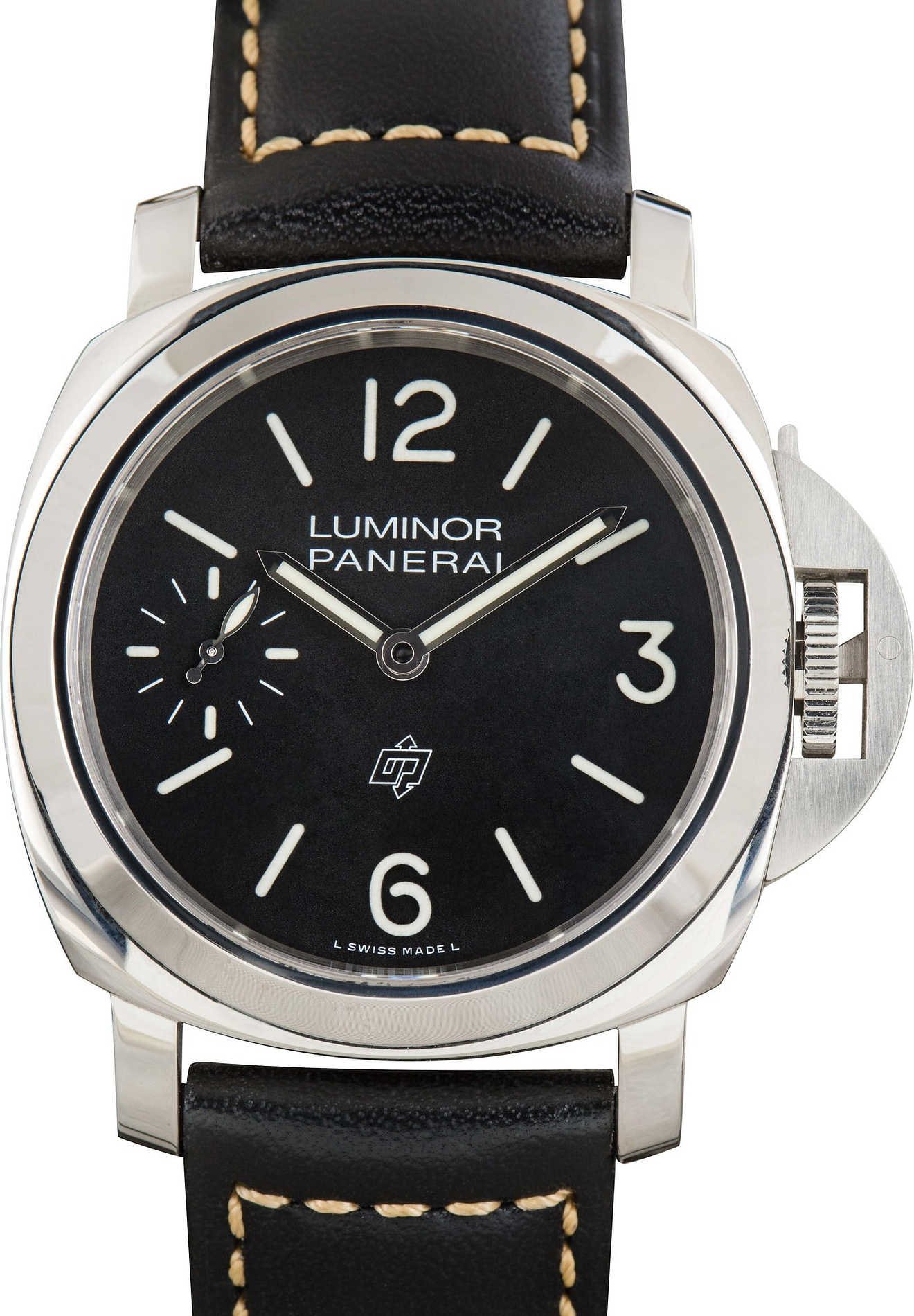 Panerai Luminor Logo Steel PAM01084 Black Dial