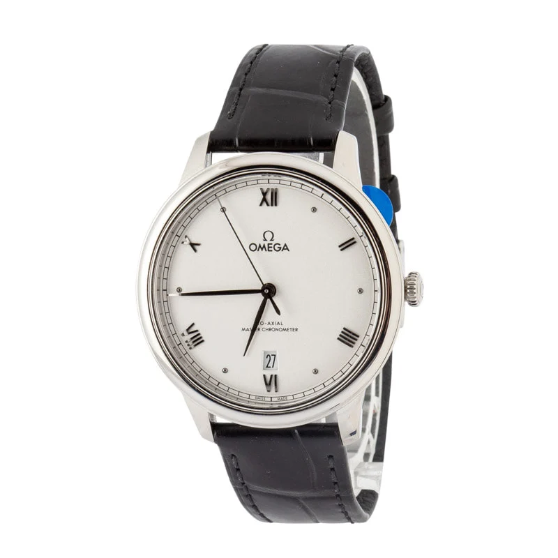 Used Steel Omega De Ville Prestige Silver Roman Dial