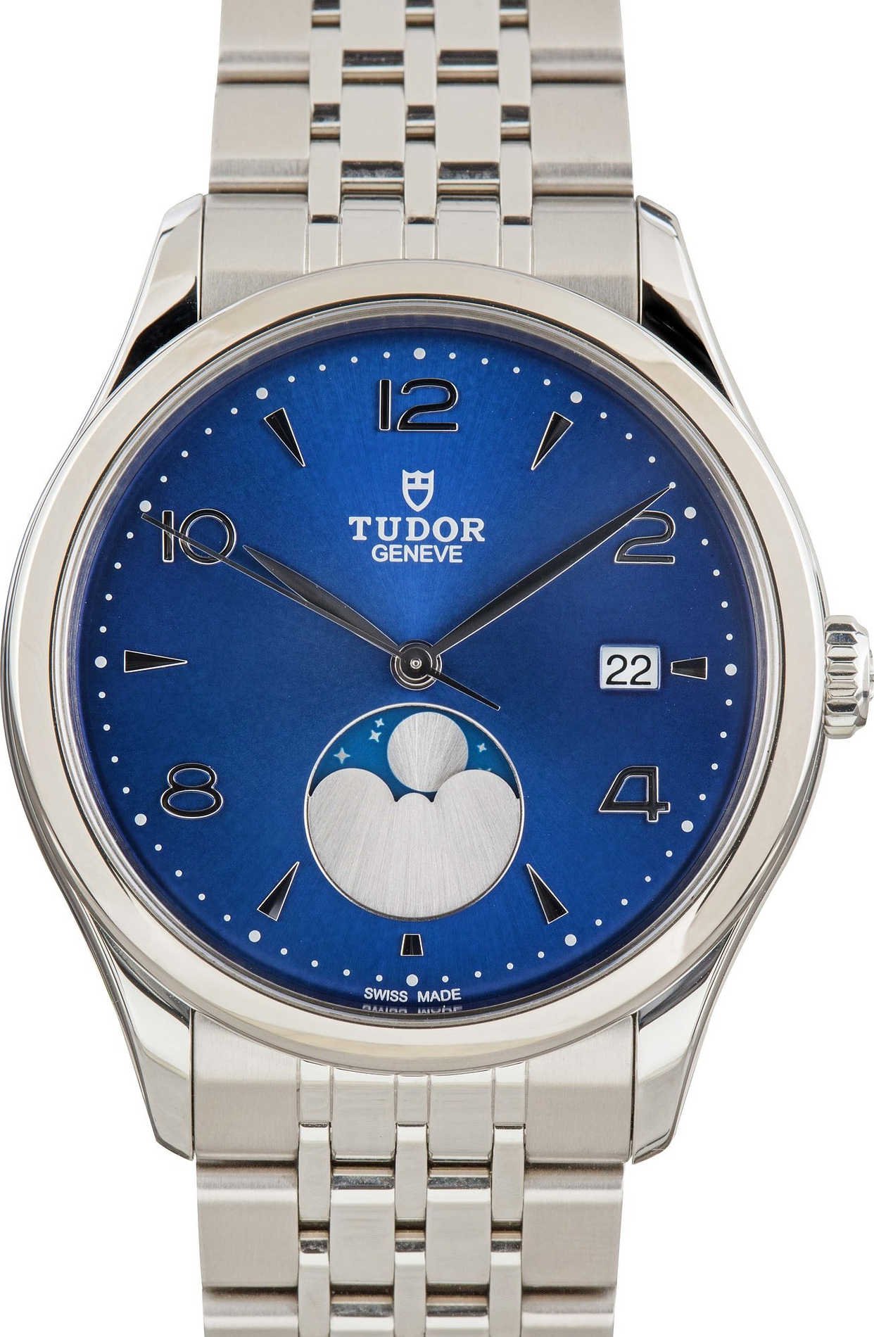 Preowned Tudor 1926 Luna Ref 91560 Blue Dial