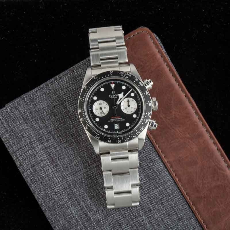 Men's Tudor Black Bay Chrono Steel 79360N Black Dial