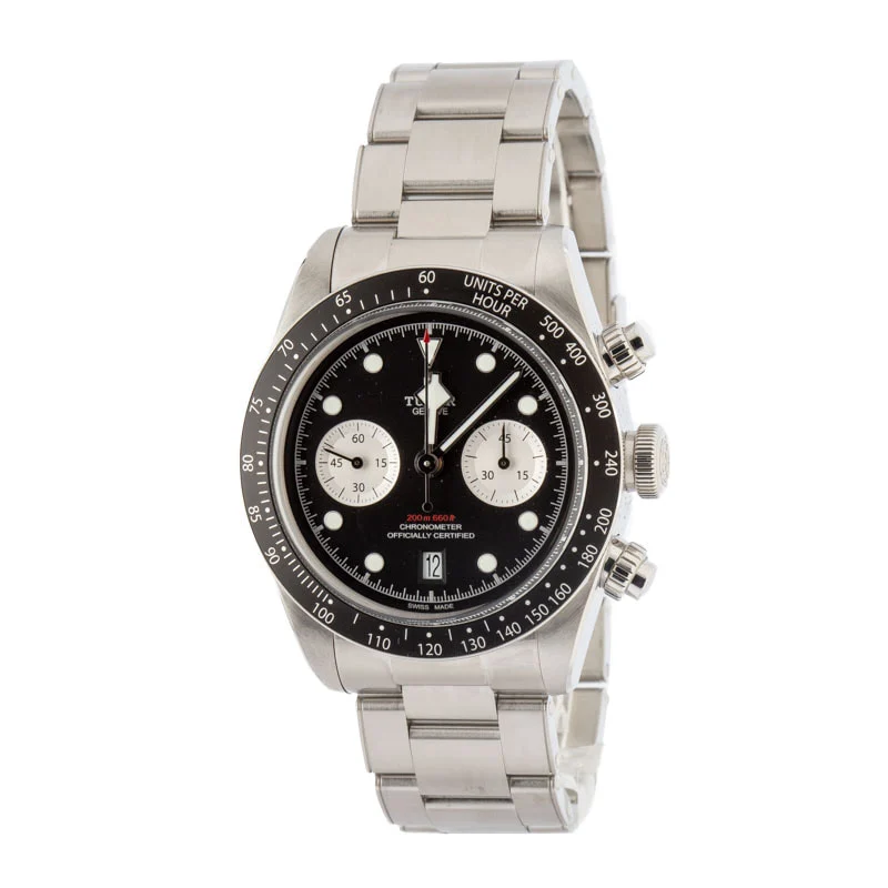Men's Tudor Black Bay Chrono Steel 79360N Black Dial