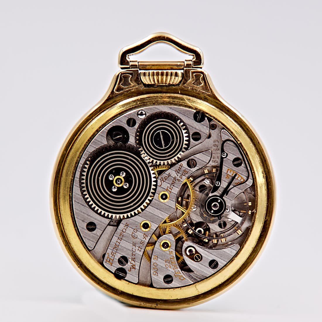 Hamilton Yellow Gold-Filled Open Face Railroad Model 17, 950B