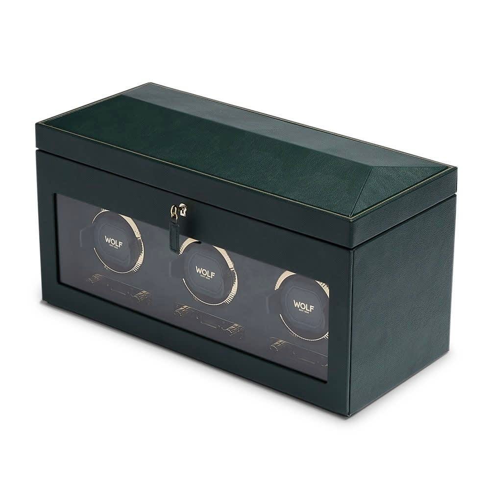 WOLF British Racing Triple Watch Winder w/ Storage (792341)