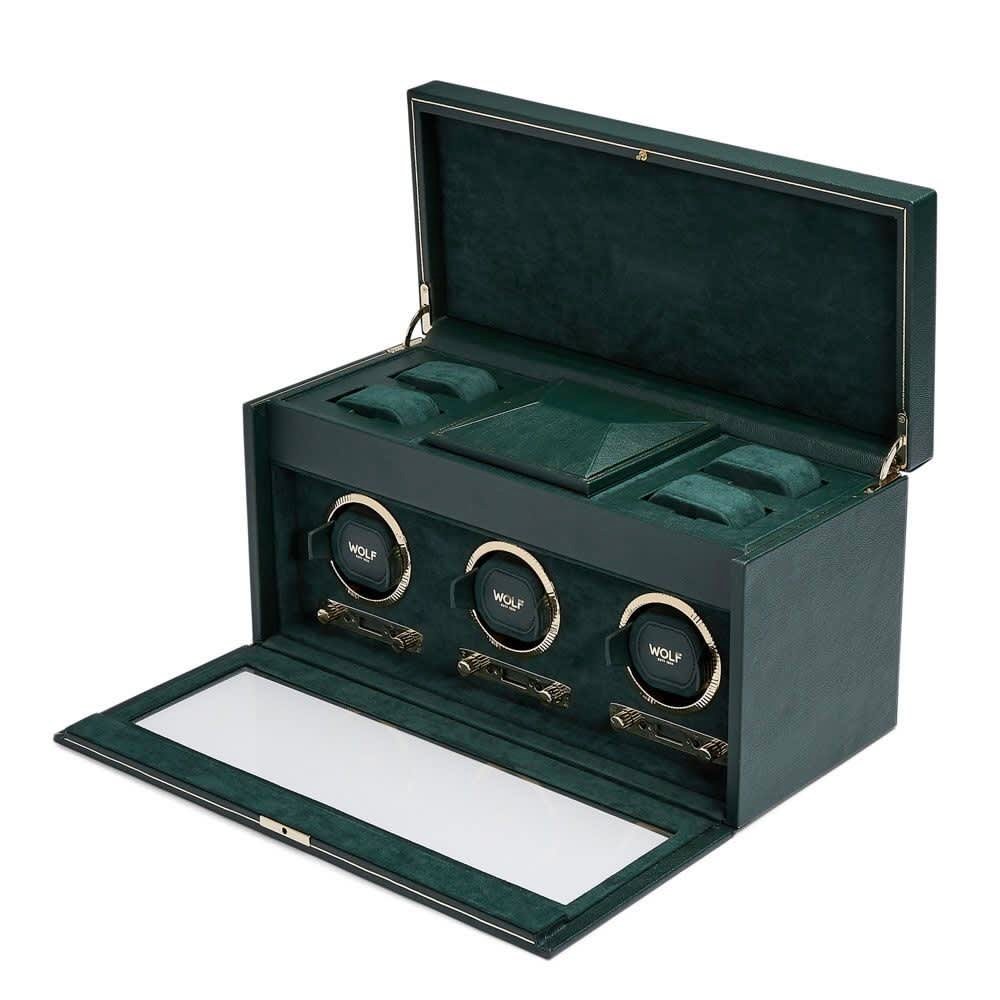WOLF British Racing Triple Watch Winder w/ Storage (792341)