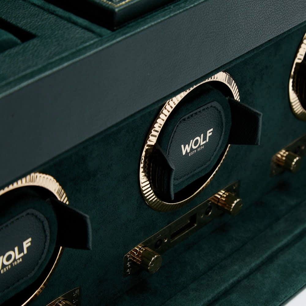 WOLF British Racing Triple Watch Winder w/ Storage (792341)