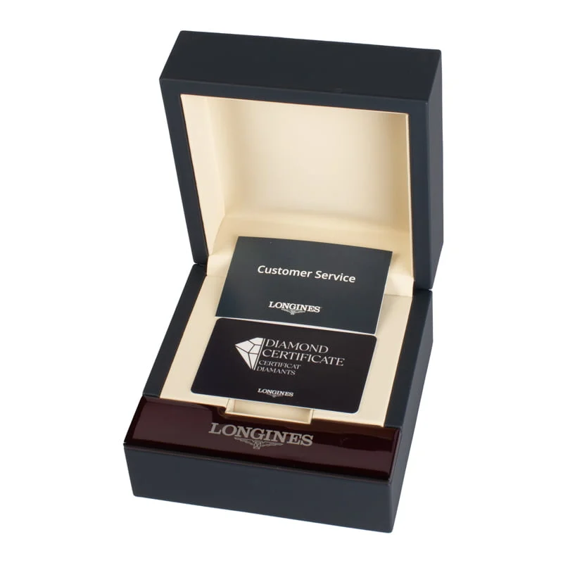Ladies Longines Conquest V.H.P. Black Mother of Pearl Diamond Dial